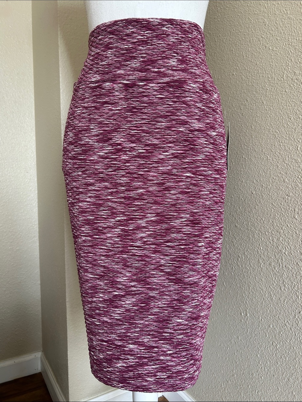 Marled Berry Pencil Skirt